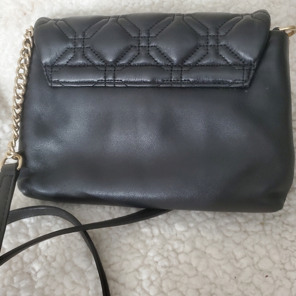 Kate spade quilted crossbody Black Hot Pink interior EUC - Picture 4 of 16